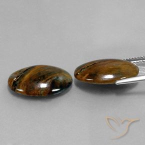 12.69 ct natürliche Mehrfarbig Pietersite-Edelsteine, Oval, Lichtundurchlässig