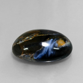 10,98 ctw natürlicher mehrfarbiger Pietersit, Oval Schliff, Lichtundurchlässig