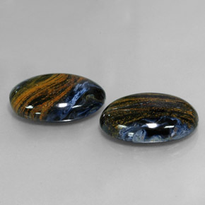 17,13 ct natürliche mehrfarbiger Pietersit-Edelsteine, Oval Schliff, Lichtundurchlässig