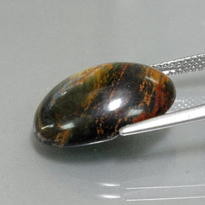 9,76 ctw natürlicher mehrfarbiger Pietersit, Oval Schliff, Lichtundurchlässig