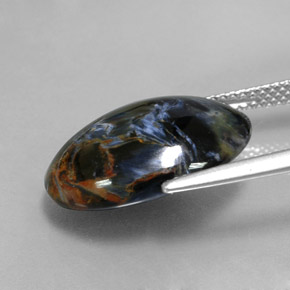9,17 ctw natürlicher Mehrfarbig Pietersite, Oval Schliff, Lichtundurchlässig