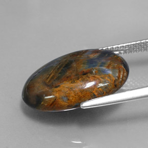 8,32 ctw natürlicher mehrfarbiger Pietersit, Oval Schliff, Lichtundurchlässig