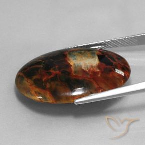 9,17 ctw natürlicher Mehrfarbig Pietersite, Oval, Lichtundurchlässig