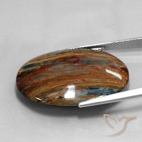 9,17 ctw natürlicher Mehrfarbig Pietersite, Oval, Lichtundurchlässig