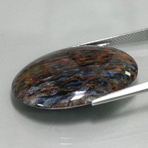 9,17 ctw natürlicher Mehrfarbig Pietersite, Oval Schliff, Lichtundurchlässig