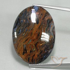 19.09ct Natürlicher Mehrfarbig Pietersite, Oval, Lichtundurchlässig