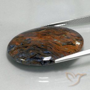 9,17 ctw natürlicher Mehrfarbig Pietersite, Oval, Lichtundurchlässig
