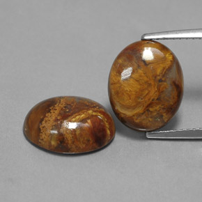 ct natürliche mehrfarbiger Pietersit-Edelsteine, Oval Schliff, Lichtundurchlässig