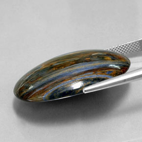 9,17 ctw natürlicher Mehrfarbig Pietersite, Oval Schliff, Lichtundurchlässig