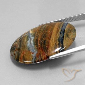 9,17 ctw natürlicher Mehrfarbig Pietersite, Oval, Lichtundurchlässig