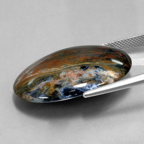 9,17 ctw natürlicher Mehrfarbig Pietersite, Oval Schliff, Lichtundurchlässig