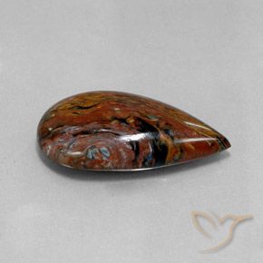 9,17 ctw natürlicher Mehrfarbig Pietersite, Birnenform, Lichtundurchlässig