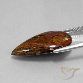 9,17 ctw natürlicher Mehrfarbig Pietersite, Birnenform, Lichtundurchlässig