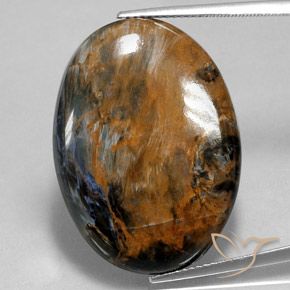 28.63ct Natürlicher Mehrfarbig Pietersite, Oval, Lichtundurchlässig