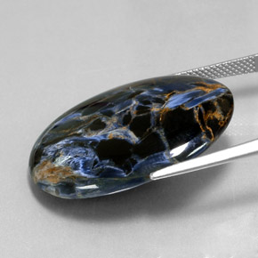 9,17 ctw natürlicher Mehrfarbig Pietersit, Oval Schliff, Lichtundurchlässig