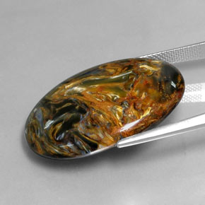 9,17 ctw natürlicher Mehrfarbig Pietersite, Oval Schliff, Lichtundurchlässig