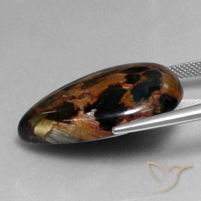 9,17 ctw natürlicher Mehrfarbig Pietersite, Birnenform, Lichtundurchlässig