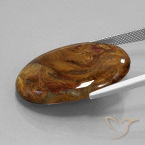 9,17 ctw natürlicher Mittel braun Pietersite, Oval, Lichtundurchlässig