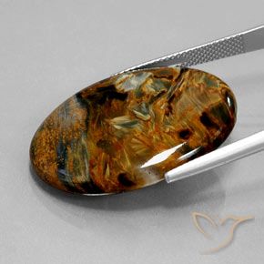 9,17 ctw natürlicher Mehrfarbig Pietersite, Oval Schliff, Lichtundurchlässig