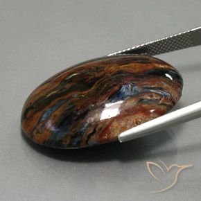 9,17 ctw natürlicher Mehrfarbig Pietersite, Oval, Lichtundurchlässig