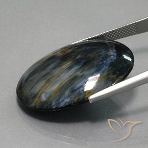 9,17 ctw natürlicher Mehrfarbig Pietersite, Oval, Lichtundurchlässig