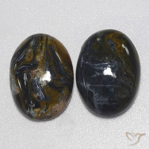 18.62ctw Natürlicher Mehrfarbig Pietersite, Oval, Lichtundurchlässig