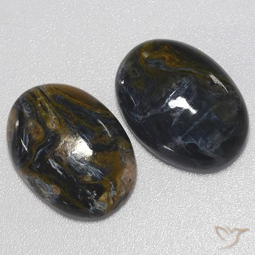 18.62 ct natürliche Mehrfarbig Pietersite-Edelsteine, Oval, Lichtundurchlässig