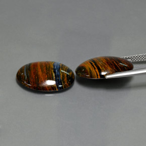  ct natürliche gräulich-blau Pietersite-Edelsteine, Oval Schliff, Lichtundurchlässig