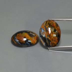  ct natürliche blauer Pietersit-Edelsteine, Oval Schliff, Lichtundurchlässig