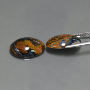  ct natürliche blauer Pietersit-Edelsteine, Oval Schliff, Lichtundurchlässig