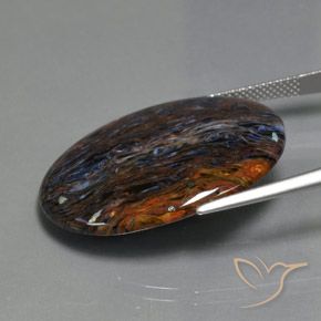 9,17 ctw natürlicher Mehrfarbig Pietersite, Oval, Lichtundurchlässig