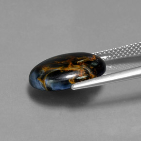 9,17 ctw natürlicher Mehrfarbig Pietersite, Oval Schliff, Lichtundurchlässig