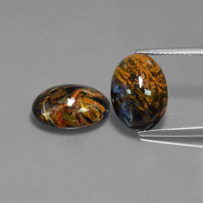  ct natürliche Mehrfarbig Pietersite-Edelsteine, Oval Schliff, Lichtundurchlässig