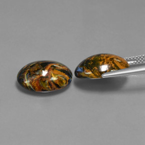  ct natürliche Mehrfarbig Pietersite-Edelsteine, Oval Schliff, Lichtundurchlässig