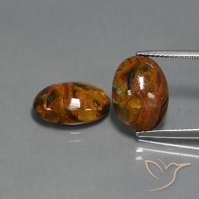 8.91ctw Natürlicher Mehrfarbig Pietersite, Oval, Lichtundurchlässig