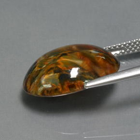 9,17 ctw natürlicher Mehrfarbig Pietersite, Oval Schliff, Lichtundurchlässig
