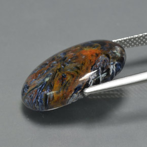 9,17 ctw natürlicher Mehrfarbig Pietersite, Oval Schliff, Lichtundurchlässig