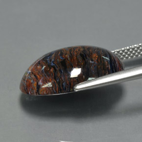 9,17 ctw natürlicher Mehrfarbig Pietersite, Oval Schliff, Lichtundurchlässig