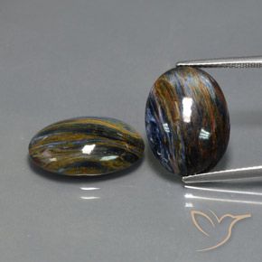 16.26ctw Natürlicher Mehrfarbig Pietersite, Oval, Lichtundurchlässig