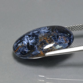 10,42 ctw natürlicher mehrfarbiger Pietersit, Oval Schliff, Lichtundurchlässig