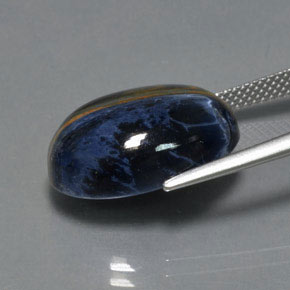 12,27 ctw natürlicher mehrfarbiger Pietersit, Oval Schliff, Lichtundurchlässig