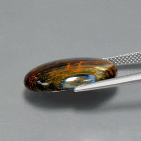 9,17 ctw natürlicher Mehrfarbig Pietersite, Oval Schliff, Lichtundurchlässig
