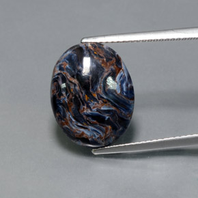 9,17 ctw natürlicher Mehrfarbig Pietersite, Oval Schliff, Lichtundurchlässig