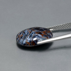 9,17 ctw natürlicher Mehrfarbig Pietersite, Oval Schliff, Lichtundurchlässig