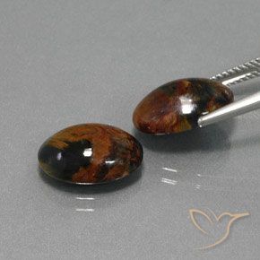 9.39 ct natürliche Mehrfarbig Pietersite-Edelsteine, Oval, Lichtundurchlässig