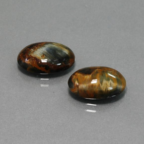  ct natürliche mehrfarbiger Pietersit-Edelsteine, Oval Schliff, Lichtundurchlässig