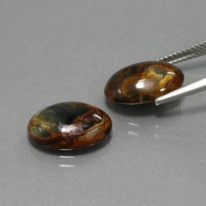 ct natürliche mehrfarbiger Pietersit-Edelsteine, Oval Schliff, Lichtundurchlässig