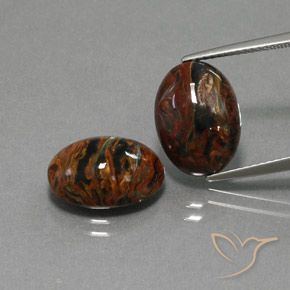 9.83ctw Natürlicher Mehrfarbig Pietersite, Oval, Lichtundurchlässig