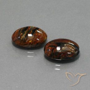 9.83 ct natürliche Mehrfarbig Pietersite-Edelsteine, Oval, Lichtundurchlässig