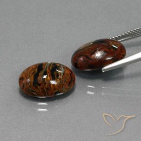 9.83 ct natürliche Mehrfarbig Pietersite-Edelsteine, Oval, Lichtundurchlässig